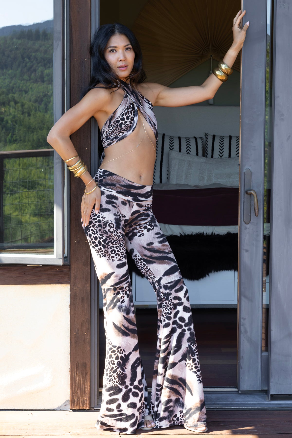 CROSS HALTER TOP - SAVANNA