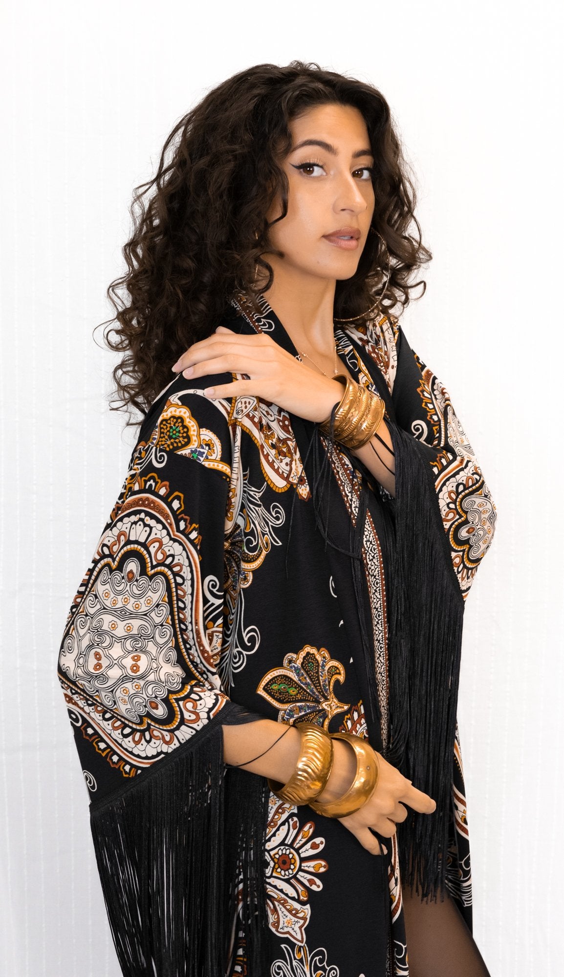 FRINGE ROBE - PAISLEY