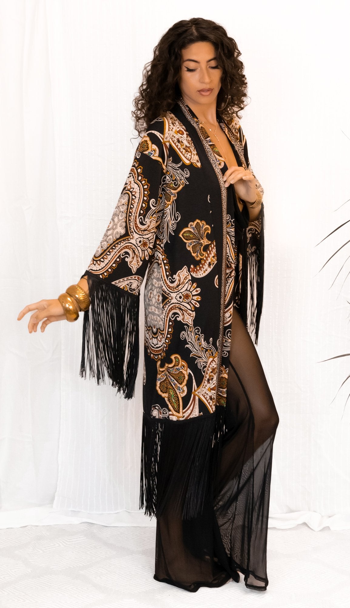 FRINGE ROBE - PAISLEY