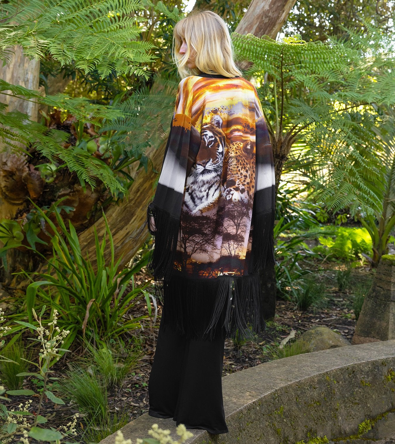 FRINGE ROBE - PANTHERA