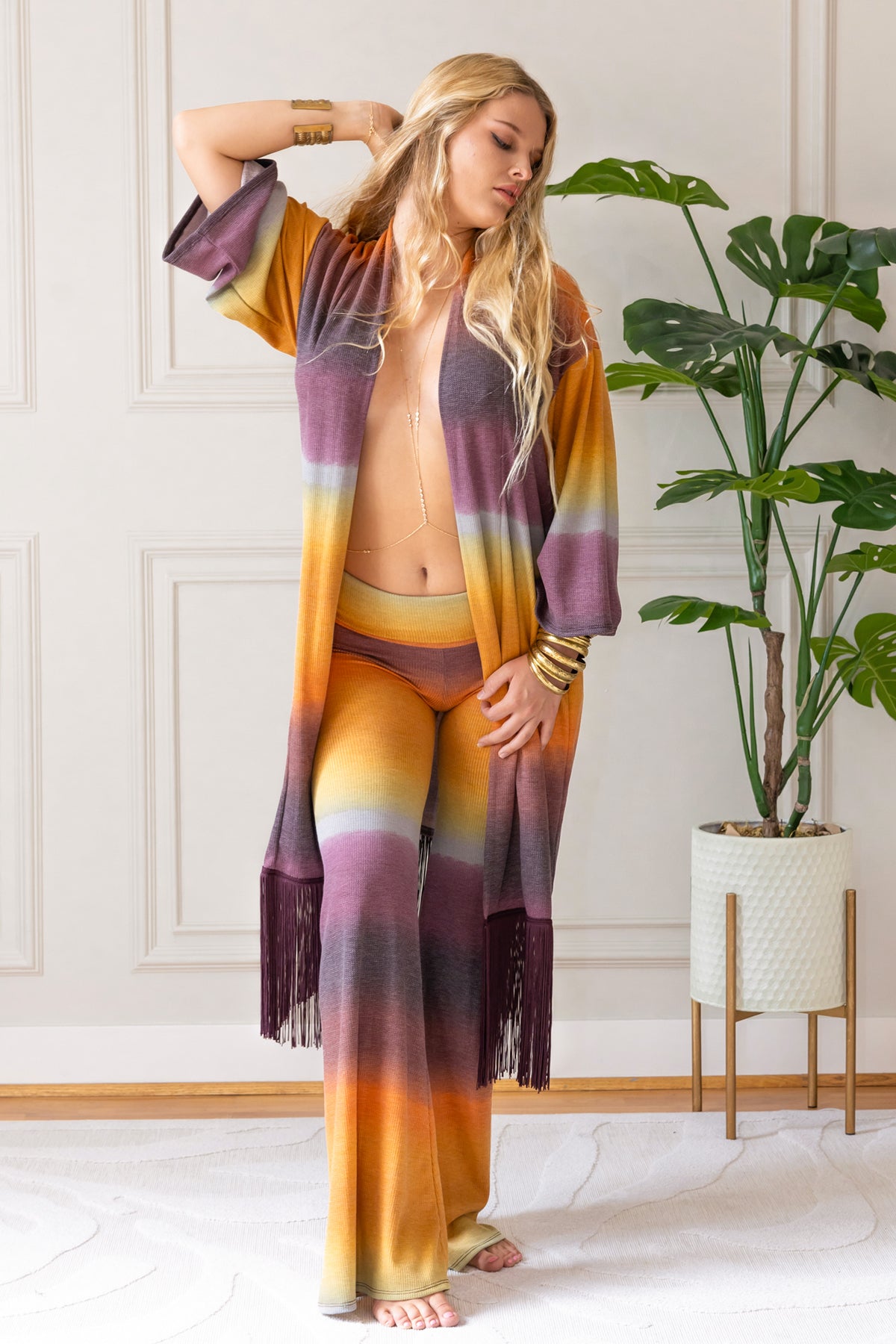 TEMPLE PANT - WARM RAINBOW