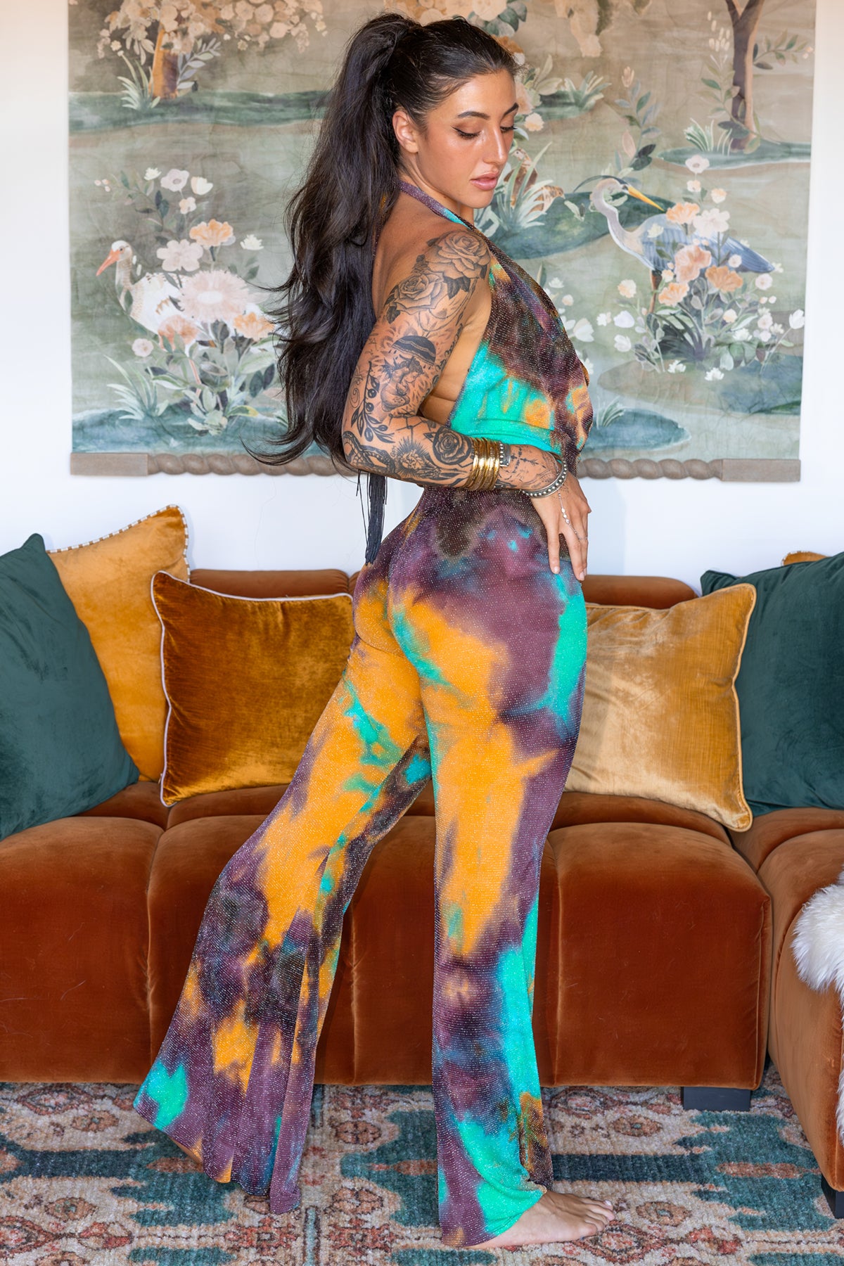 THE JUMPSUIT - SPARKLY TIE DYE