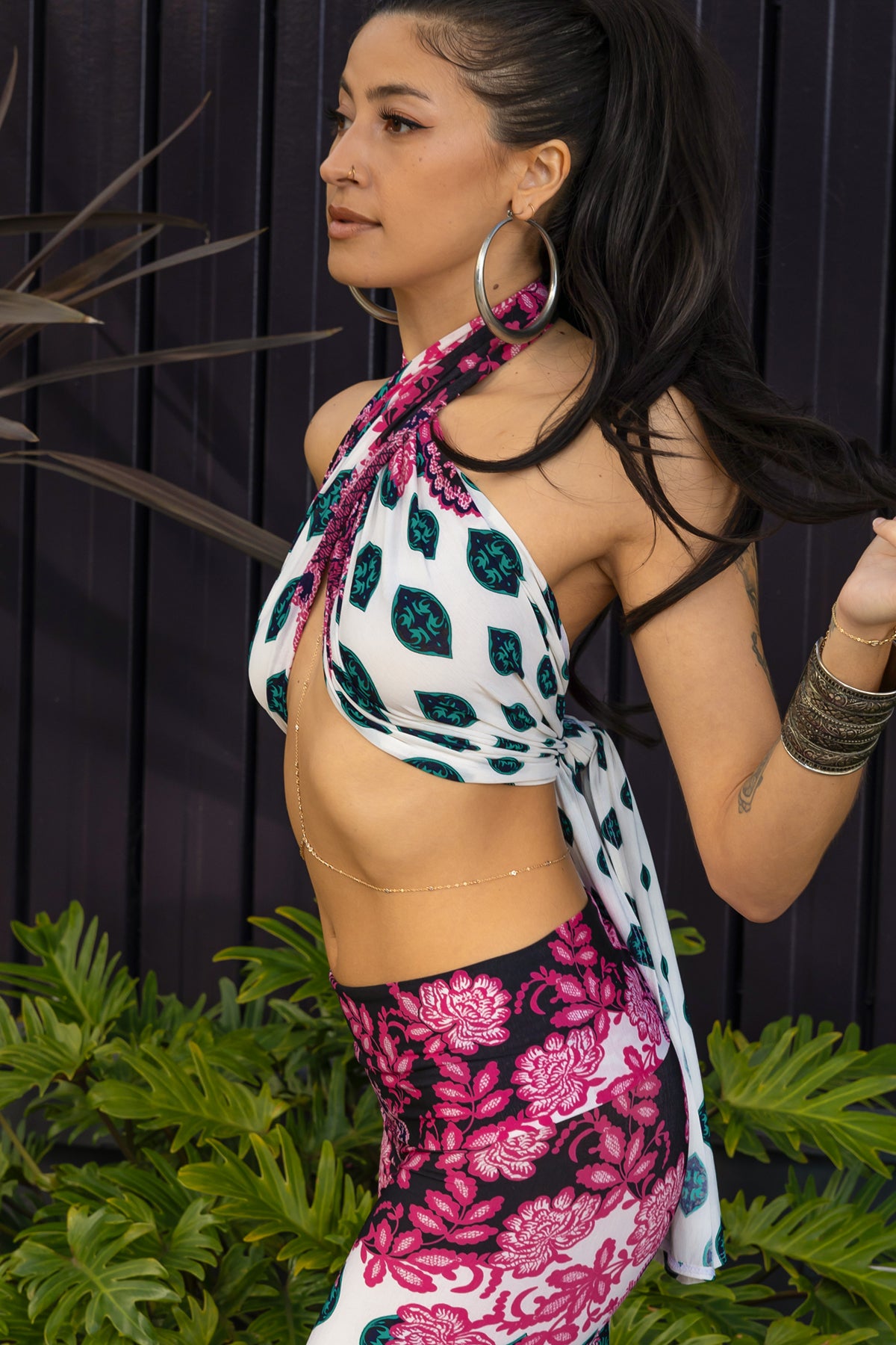 CROSS HALTER TOP - SIREN