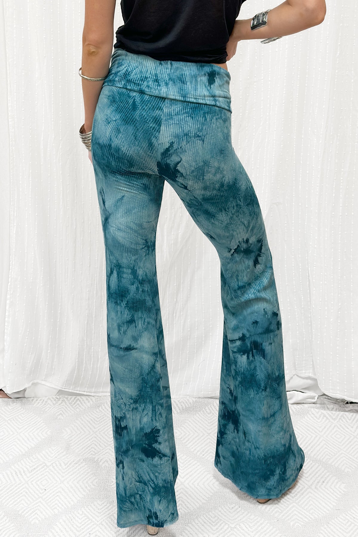 TEMPLE PANT - TEAL TIE DYE