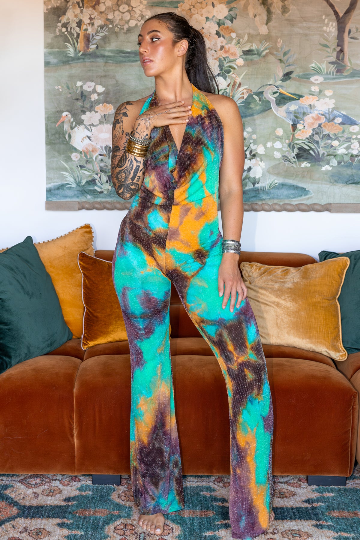 THE JUMPSUIT - SPARKLY TIE DYE